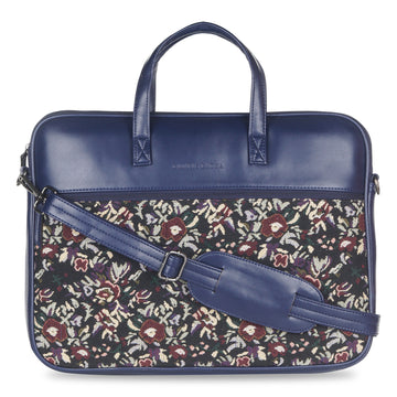 13"-14" Laptop Bag β Jacquard & PU with Padded Laptop Compartment (Black)
