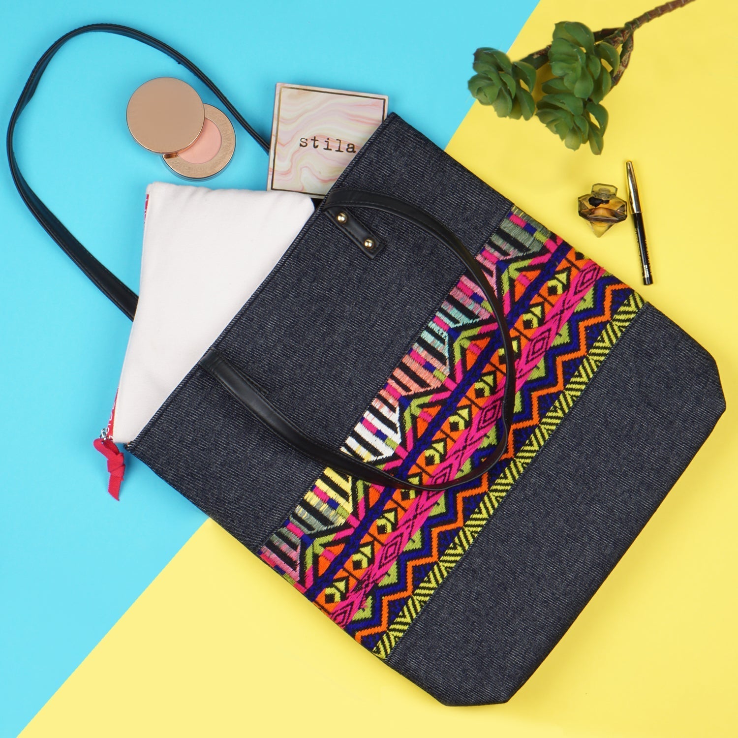 Neena - Denim Tote Bag