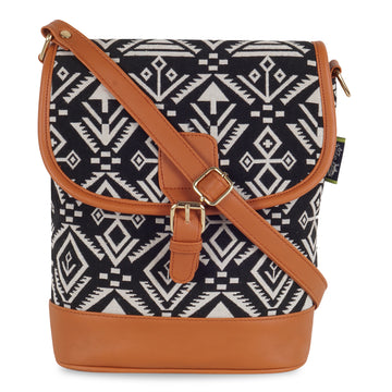 Kanvas Katha Multicolor Jacquard Sling Bag for Women