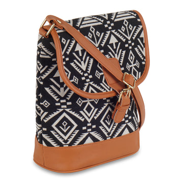 Kanvas Katha Multicolor Jacquard Sling Bag for Women