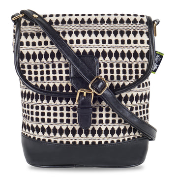 Kanvas Katha Multicolor Jacquard Sling Bag for Women