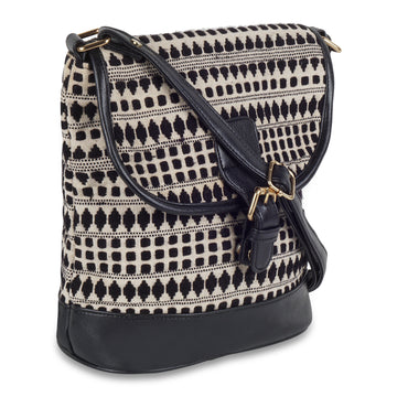 Kanvas Katha Multicolor Jacquard Sling Bag for Women