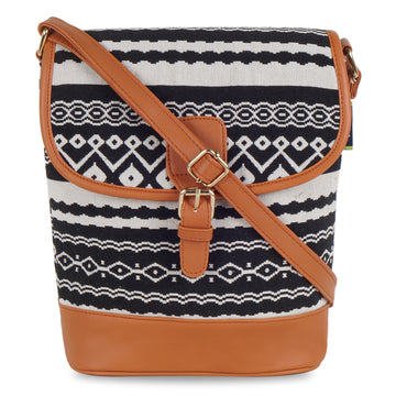 Kanvas Katha Multicolor Jacquard Sling Bag for Women