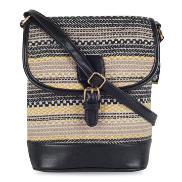 Kanvas Katha Multicolor Jacquard Sling Bag for Women