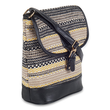 Kanvas Katha Multicolor Jacquard Sling Bag for Women