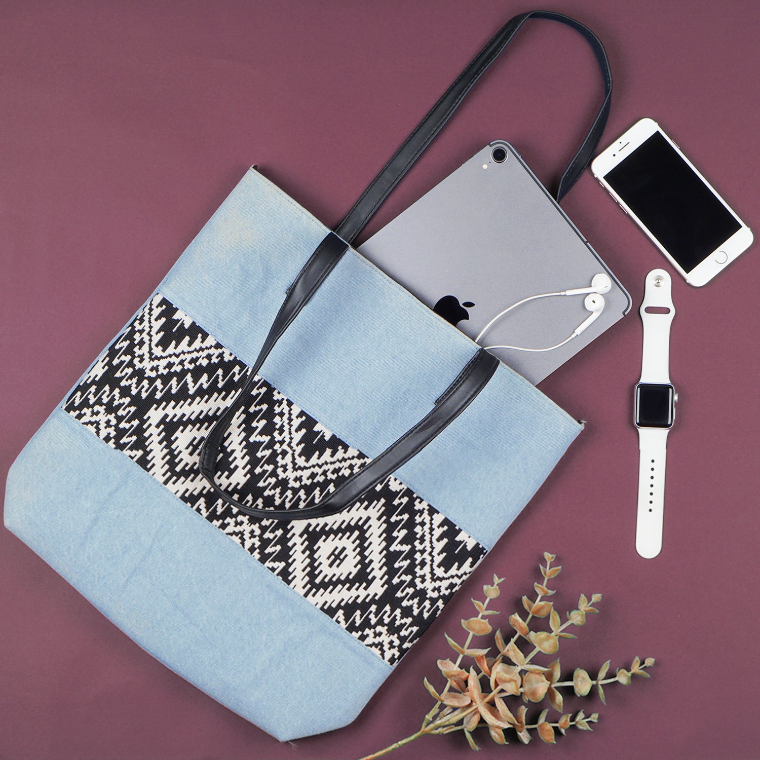 Neena - Denim Tote Bag