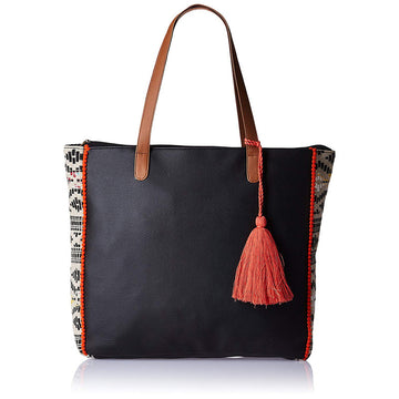 Kanvas Katha Fashion Women'S Pu Tote Bag -Jute Aztec